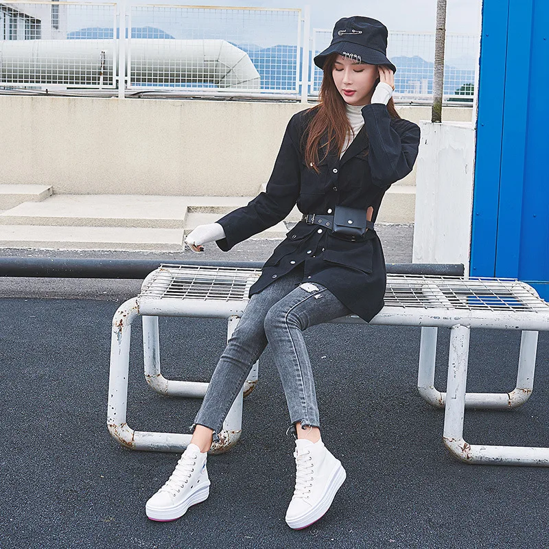 

2020 Autumn Shoes for Women new Casual Canvas Shoes Breathable Wedge Sneakers Women Platform Shoes