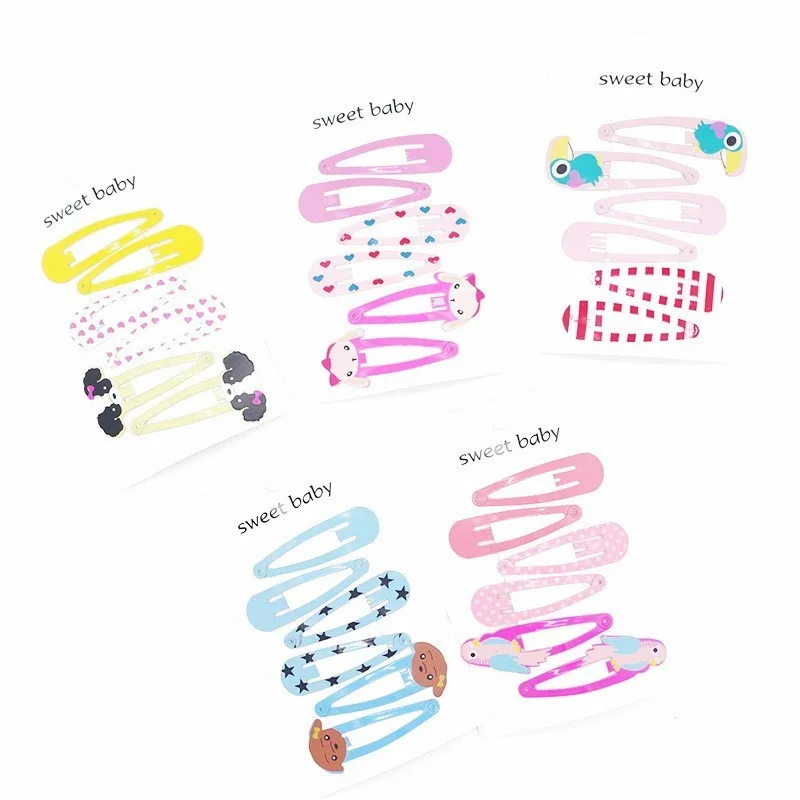 6 шт. детские заколки для волос с мультяшным принтом | Аксессуары одежды