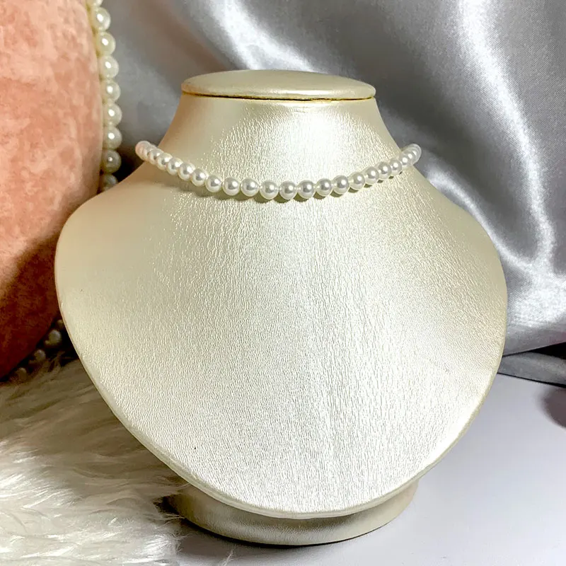 Цепочка женская из серебра 925 пробы с жемчугом 5 мм|Ожерелья| |