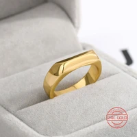 stainless steel minimalist ring gothic geometric rings for women men boho classic trendy jewelry bijoux femme birthday gifts