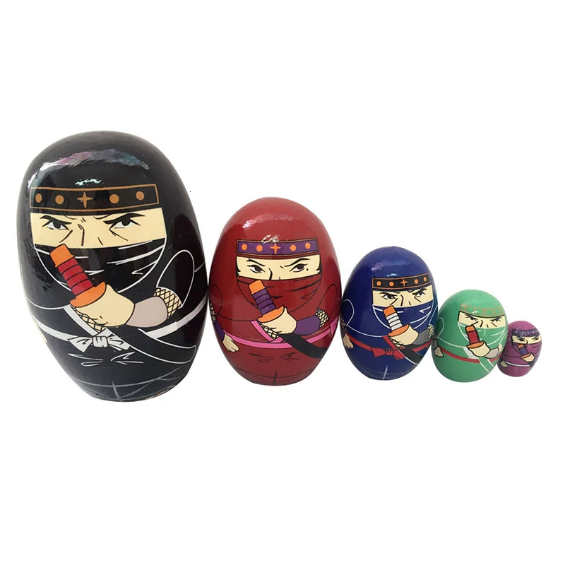 Русские Матрешки деревянные Креативные Куклы-панды Щелкунчик девочка-ниндзя