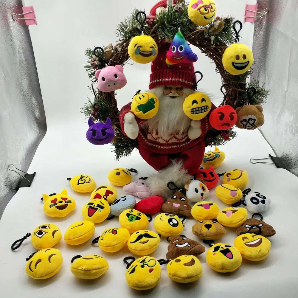 LLavero de peluche de dibujos animados para tel&eacute;fono m&oacute;vil, bolsa colgante de cuerda de 15/30/50 piezas al azar-3