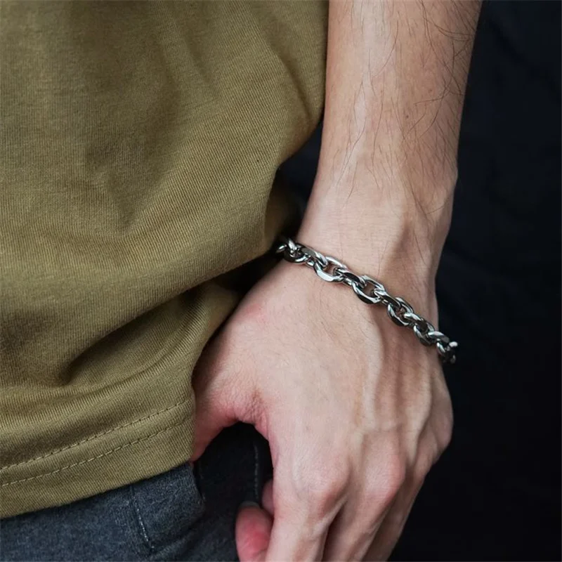 Mens Cool Bracelet Stainless Steel Thick Chain for Fashion Color Women Jewelry Gift | Украшения и аксессуары