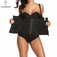 womens neoprene sweat vest sauna vest waist trainers body shaper best shapewear weight loss with zipper and hooks in black