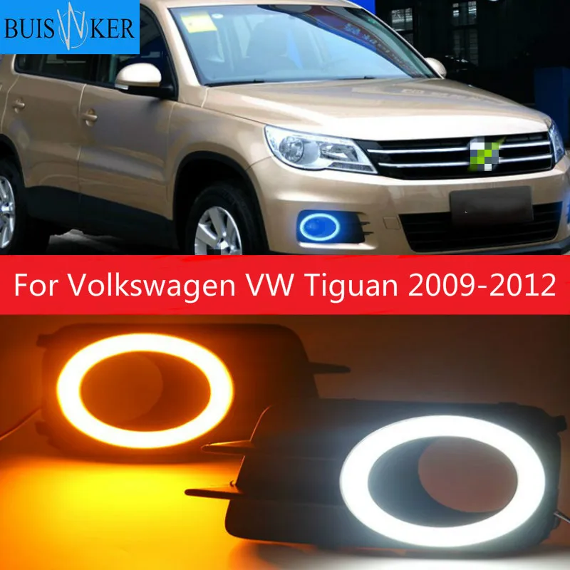

DRL For Volkswagen VW Tiguan 2009-2012 Daytime Running Lights Fog head Lamp cover Day Light car styling white Daylight