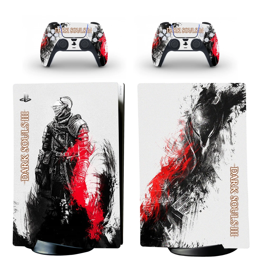 

Dark Souls Style PS5 Digital Edition Skin Sticker for Playstation 5 Console & 2 Controllers Decal Vinyl Protective Skins Style 9