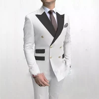 peak lapel men suits groom tuxedos prom classic man blazer costume homme slim fit terno masculino 2 piece business suit