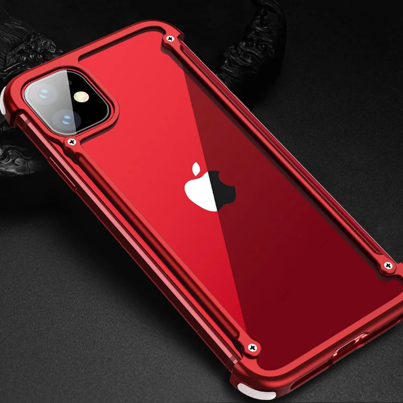 Роскошный металлический чехол с подушкой безопасности для IPhone 11 11 pro, чехол для Iphone 11 pro max, персональный металлический чехол-бампер
