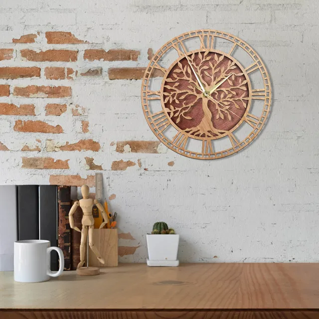 Wooden Wall Clock -Tree of Life - Home Decor - Farmhouse Style 5
