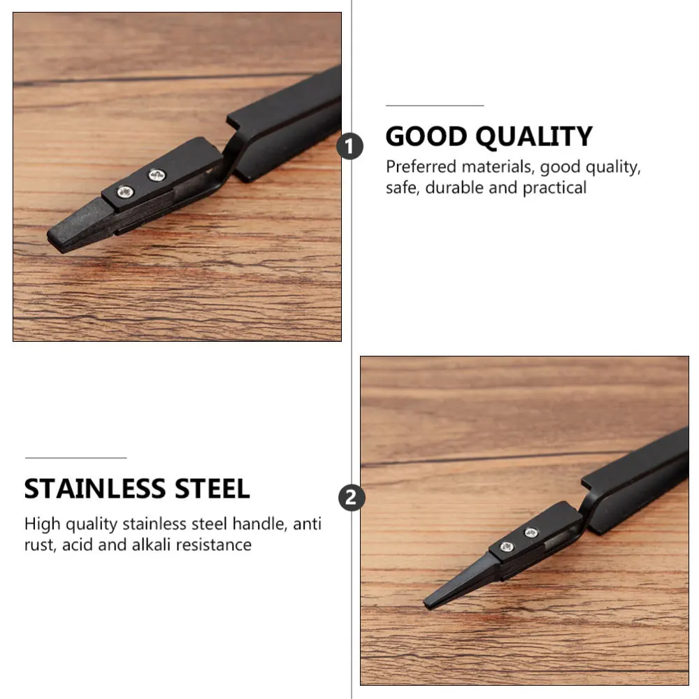 

5pcs Soldering Tweezers with Ceramic Tips Professional Non-Conductive Tweezers