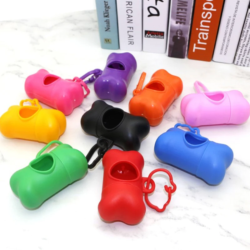 Диспенсер для отходов домашних животных пластиковый в форме кости