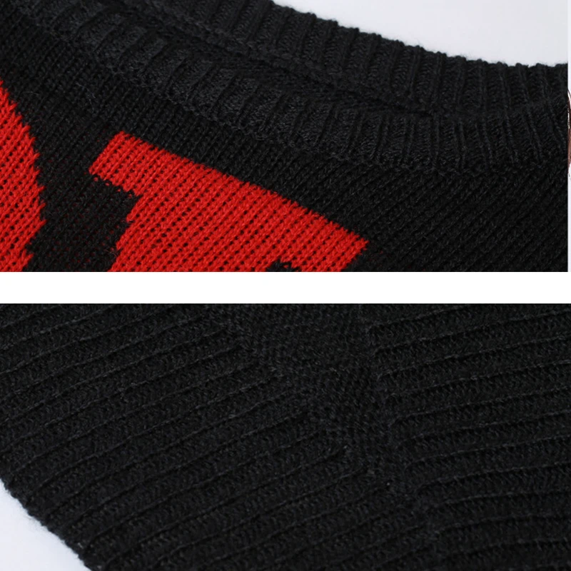 Свитер женский оверсайз с круглым вырезом и надписью | Женская одежда