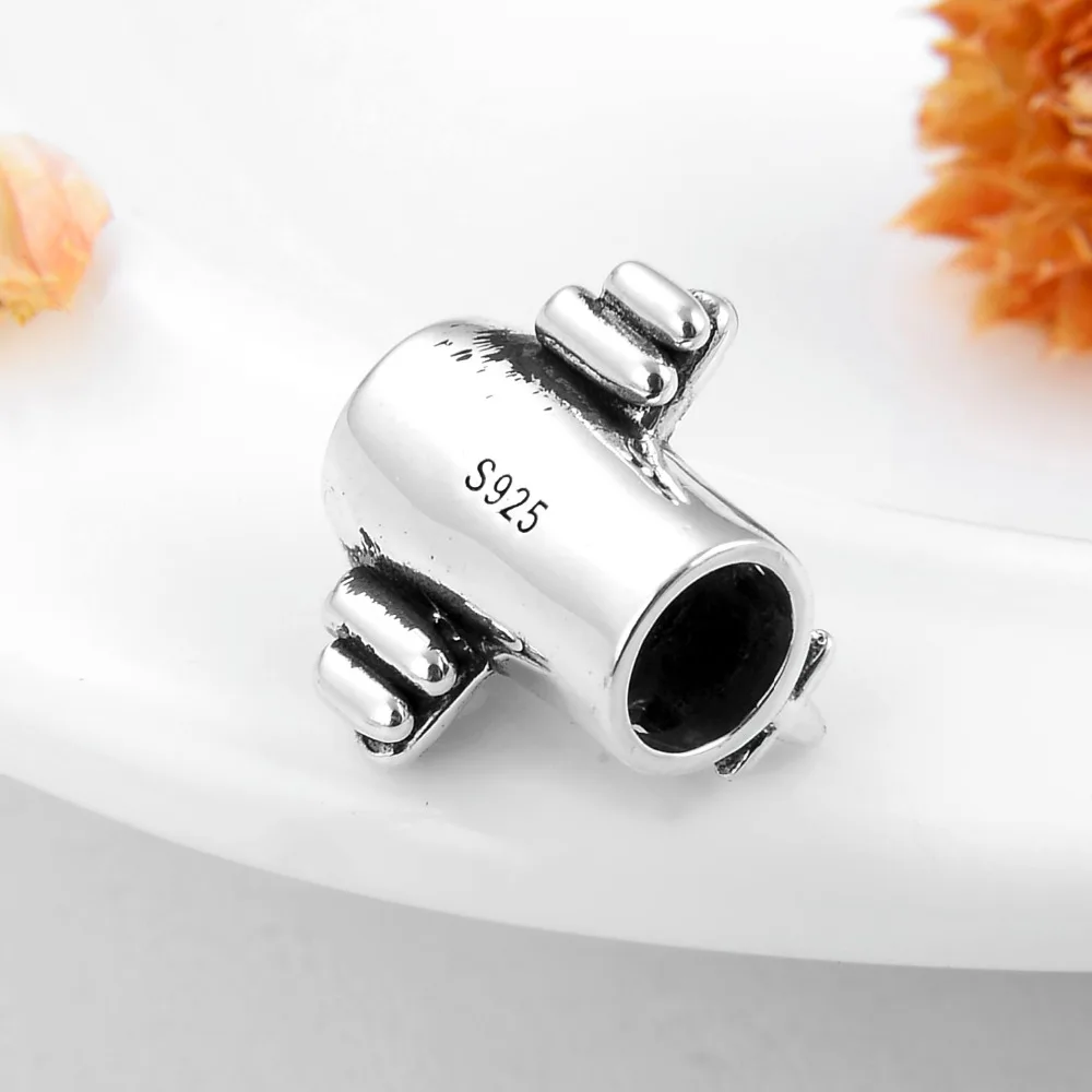 Подвески-бусины в форме самолета из настоящего серебра подходят для