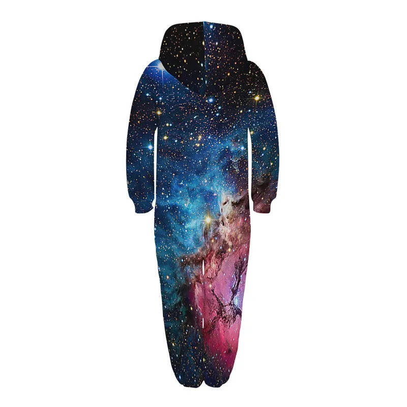 Raisvern Galaxy/детские комбинезоны с 3D принтом; комбинезоны унисекс с капюшоном и принтом; Свободный комбинезон с карманами для мальчиков и девочек; осень г