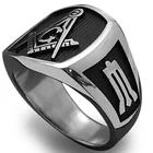 Мужское кольцо с изображением Ага и масонства, металлическое кольцо с надписью, аксессуар для вечеринок, ювелирные изделия
