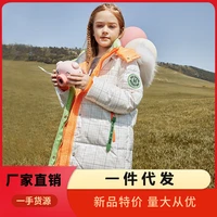 childrens down jacket girls mid length 2022 new baby foreign style white duck down thickened childrens warm jacket