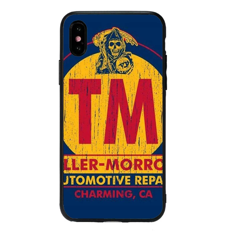 Американский ТВ Сыны Анархии мягкий ТПУ чехол для телефона iPhone 11Pro MAX 5 SE 6 6Plus 7 8 Plus X