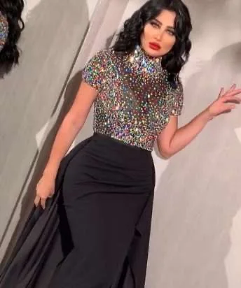 

Hi Shy Bride Luxury 2021 Party Elegant Woman Evening Gown Plus Size Slim Printed Long Evening Dresses Suitable for Formal Partie