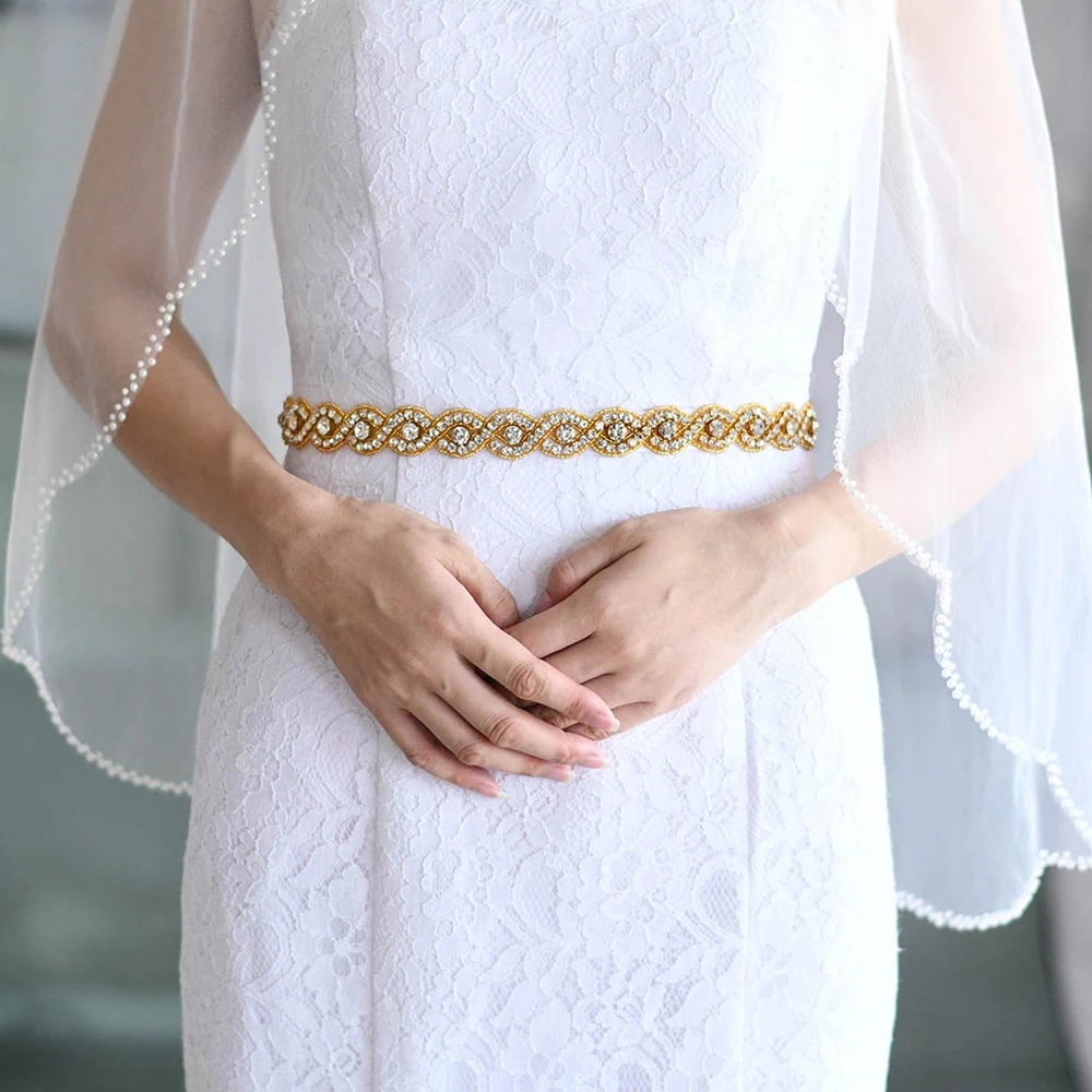 

Handmade Golden Diamond Belt Ribbon Sash With Rhinestones Belts For Formal Dress Diamond Belt Bridal Belt Bridal Wedding Sash