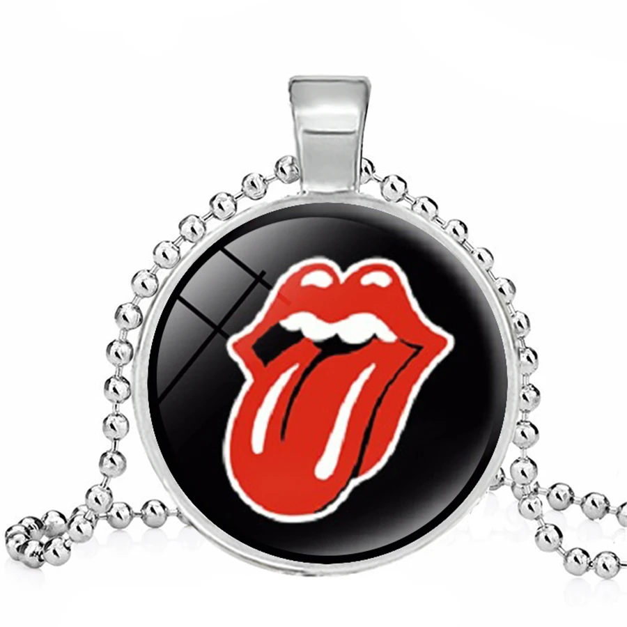 Знаменитая рок-группа ожерелья с Роллинг камушками красный язык Мик яггер