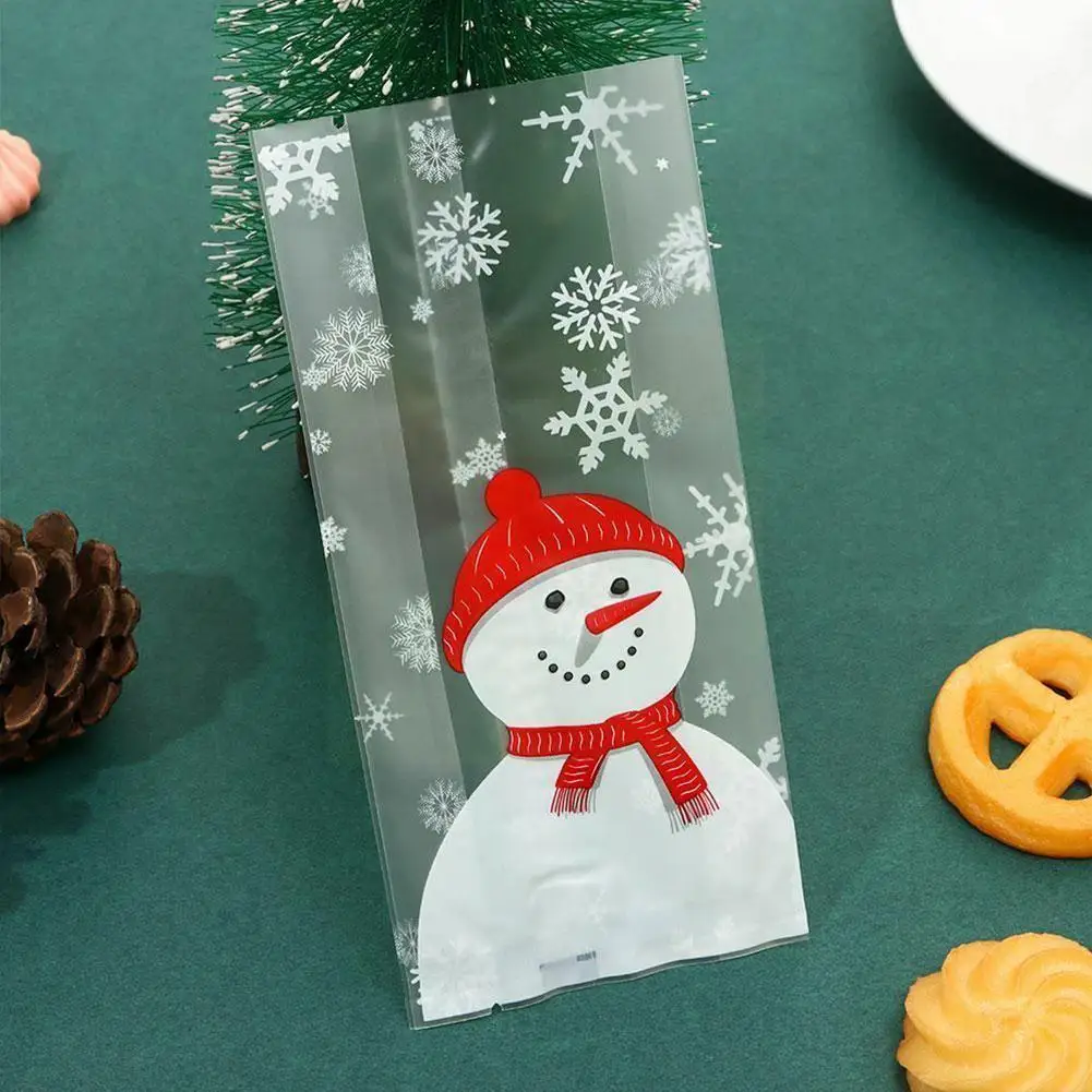 

50 штук Счастливого Рождества Подарочная сумка для выпечки, фотобумага с Санта Клаусом, мультяшная сумка, Фотосумка H0r7