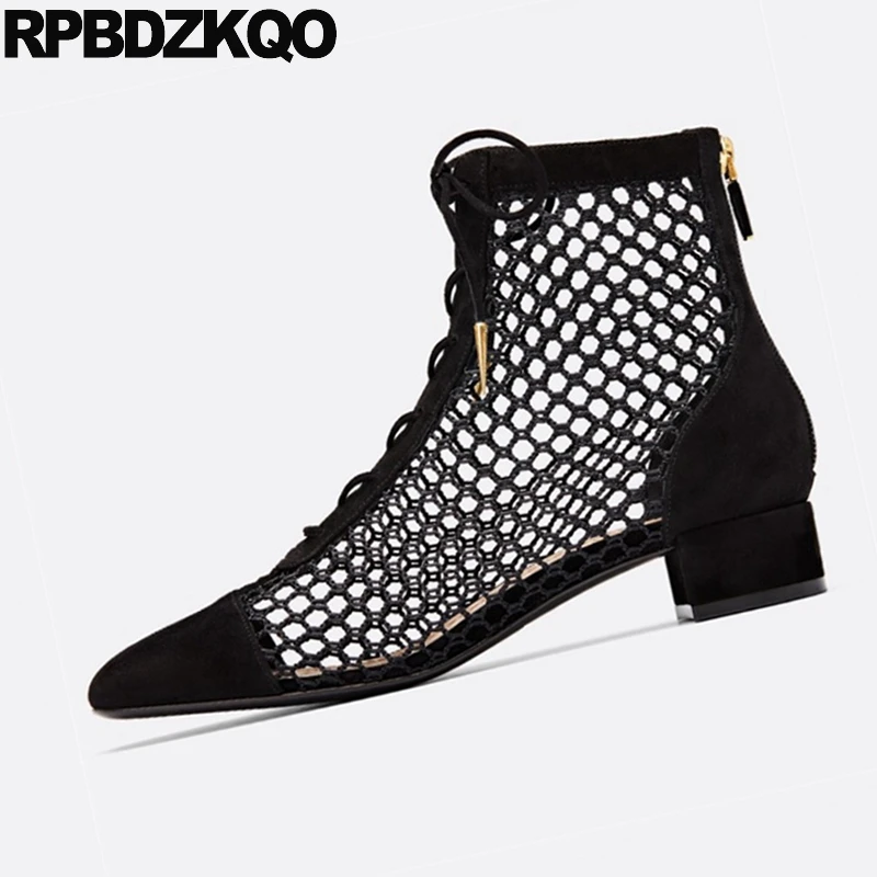 Большой Размеры женская обувь из сетчатого материала Сезон лето Коренастый