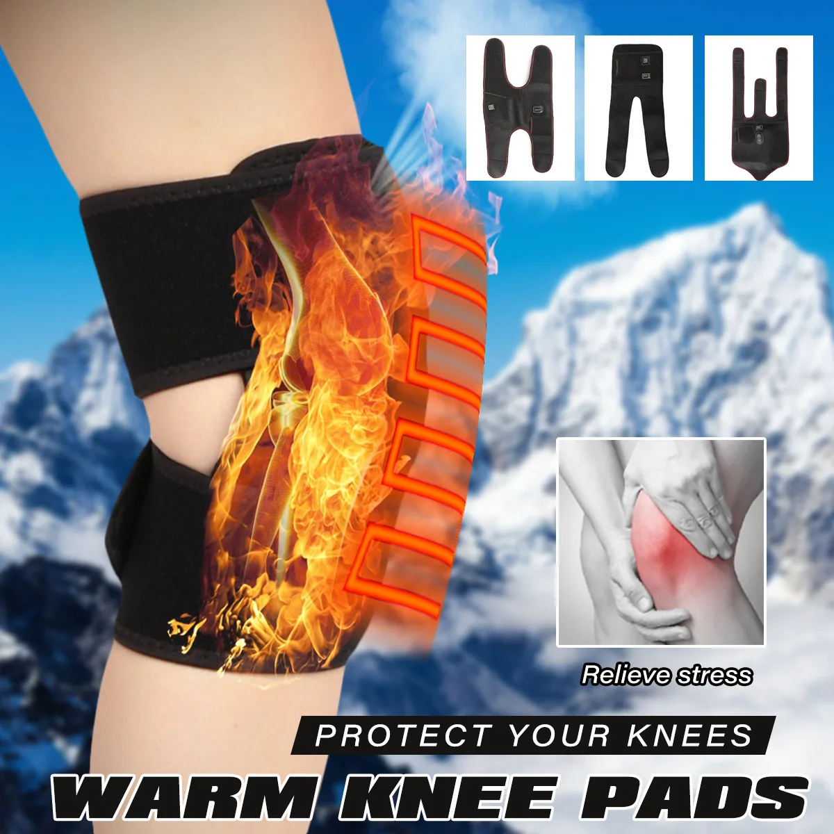 

2020 USB подогревом наколенники бандаж Обёрточная бумага Перезаряжаемые грелку с заплатами на коленях, терапии Обёрточная бумага для снятия б...