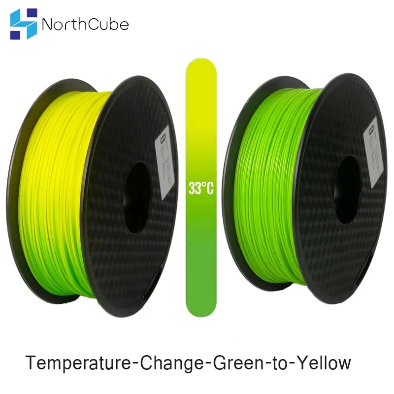 Нить для 3D принтера меняющая цвет с температурой нить PLA 1 75 мм +/ 0 03 2 фунта (1 кг) от