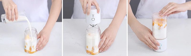 XIAOMI MIJIA VIOMI блендер Электрический кухонный миксер соковыжималка фруктовая чашка маленький портативный мини кухонный комбайн 45 секунд быстрая отжимание сока