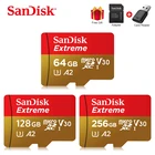 Sandisk карта памяти Micro SD, Класс A2, A1, V30, U3, 64 ГБ, 32 ГБ, 128 ГБ