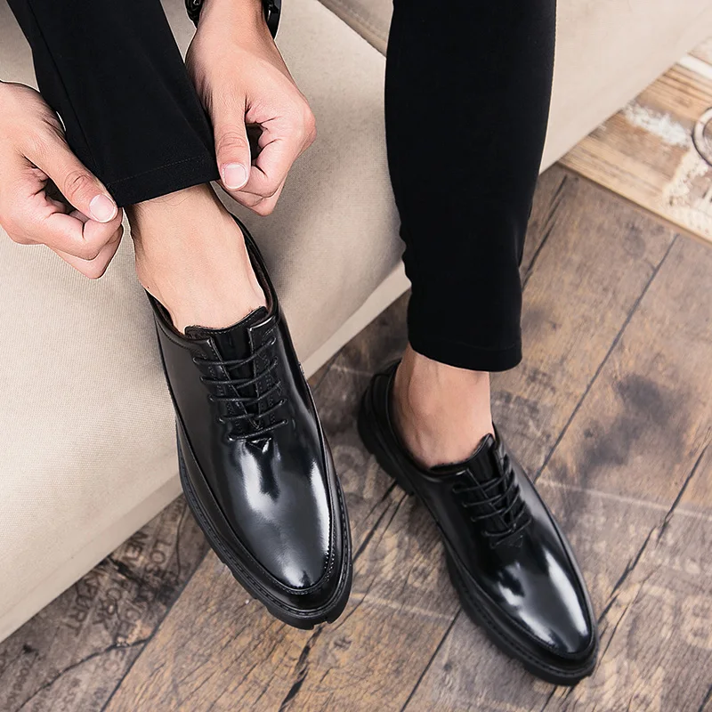 men's casual shoes breathable leather loafers business office shoes men's driving moccasin shoes comfortable slippery shoes