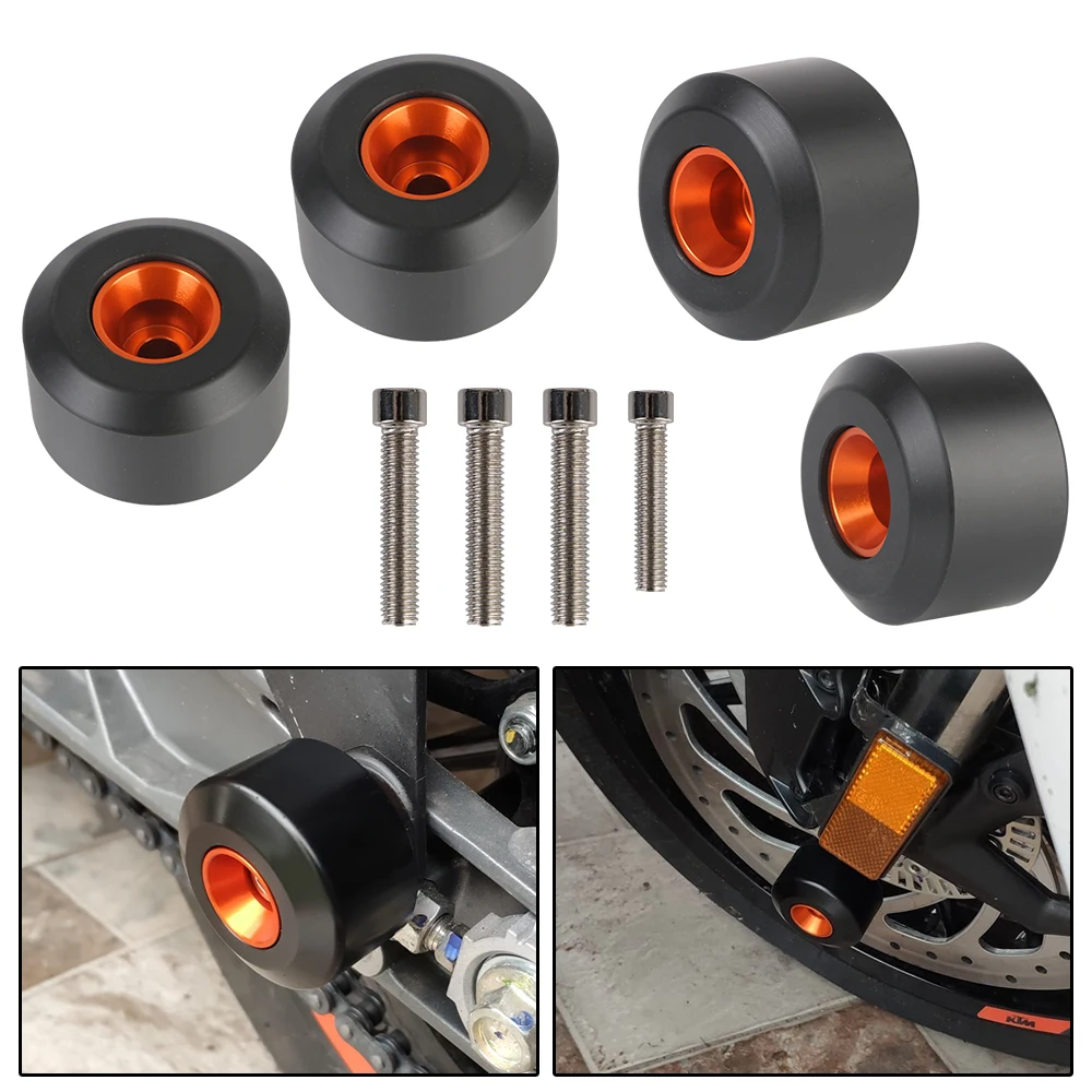 

Crash Protector Pads DUKE 390 (13-15) DUKE 125/200 RC 390 2014-2015 RC 125/200 Wheel Frame Slider Motorcycle Front Rear Fork