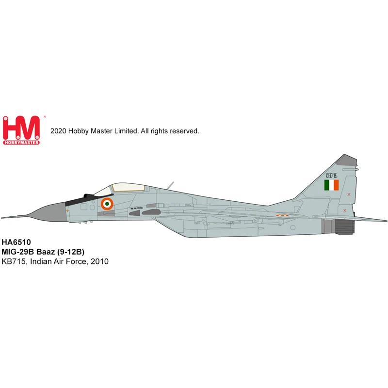 

February HA6510 MIG-29 MIG-29 BAAZ (9-12B) KB 715, Indian Air Force, 2010