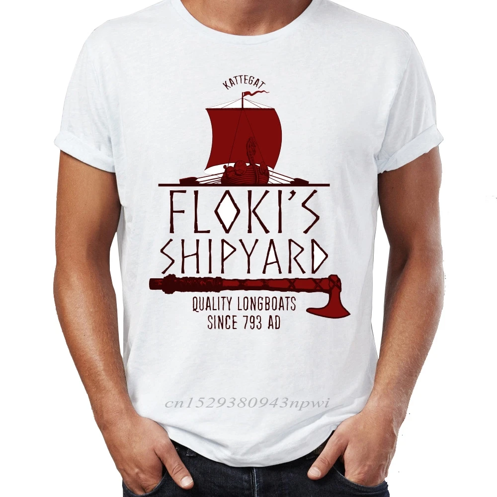 Мужская футболка Vikings Floki's Shipyard Floki Badass потрясающая уличная одежда в стиле хип