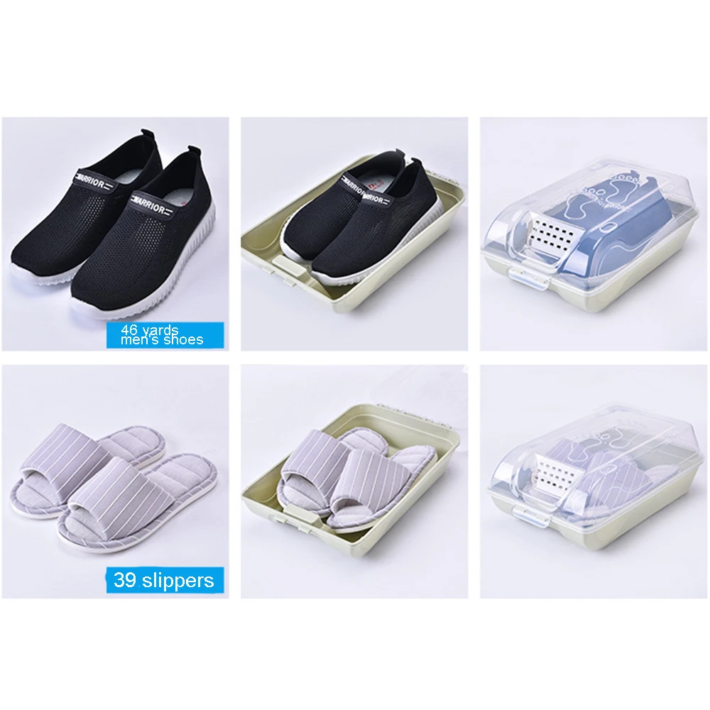 Полка для обуви Бытовая пластиковая прозрачная крышка Обувная коробка