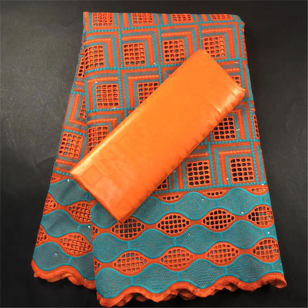 

Dry Lace 2.5+2.5 Yards With Bazin Fabric 2021 Senegal Swiss Voile Lace In Switzerland African Gambia Women Basin Fabric COP038