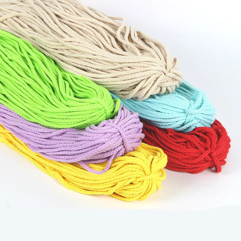 5 мм 80 м/рулон веревка из натурального хлопка ручная работа хлопок витой шнур для
