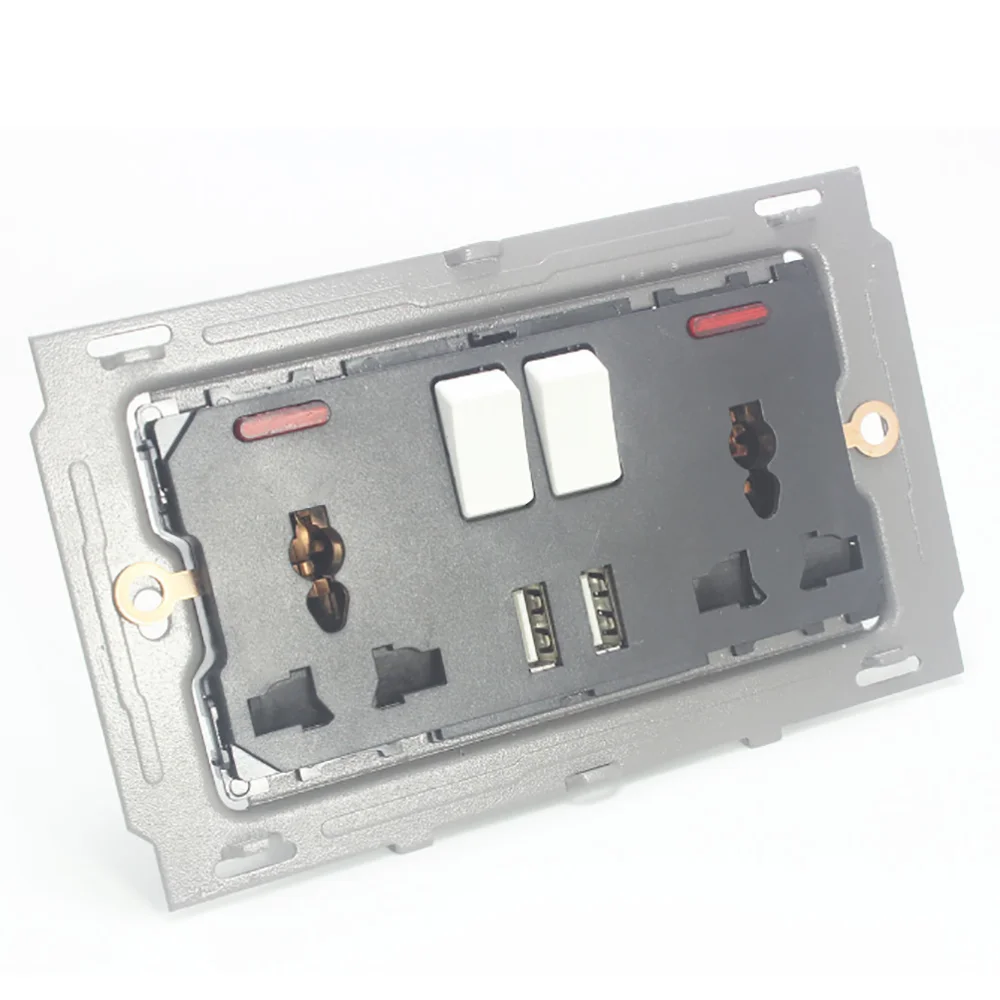 Настенная розетка SANDIY с USB-зарядкой европейского американского британского