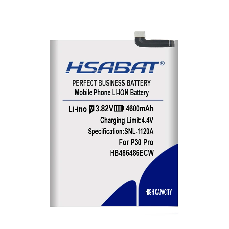 100% Оригинальный HSABAT 4600 мАч HB486486ECW Аккумулятор для Huawei P30 Pro Mate 20 Pro|Аккумуляторы