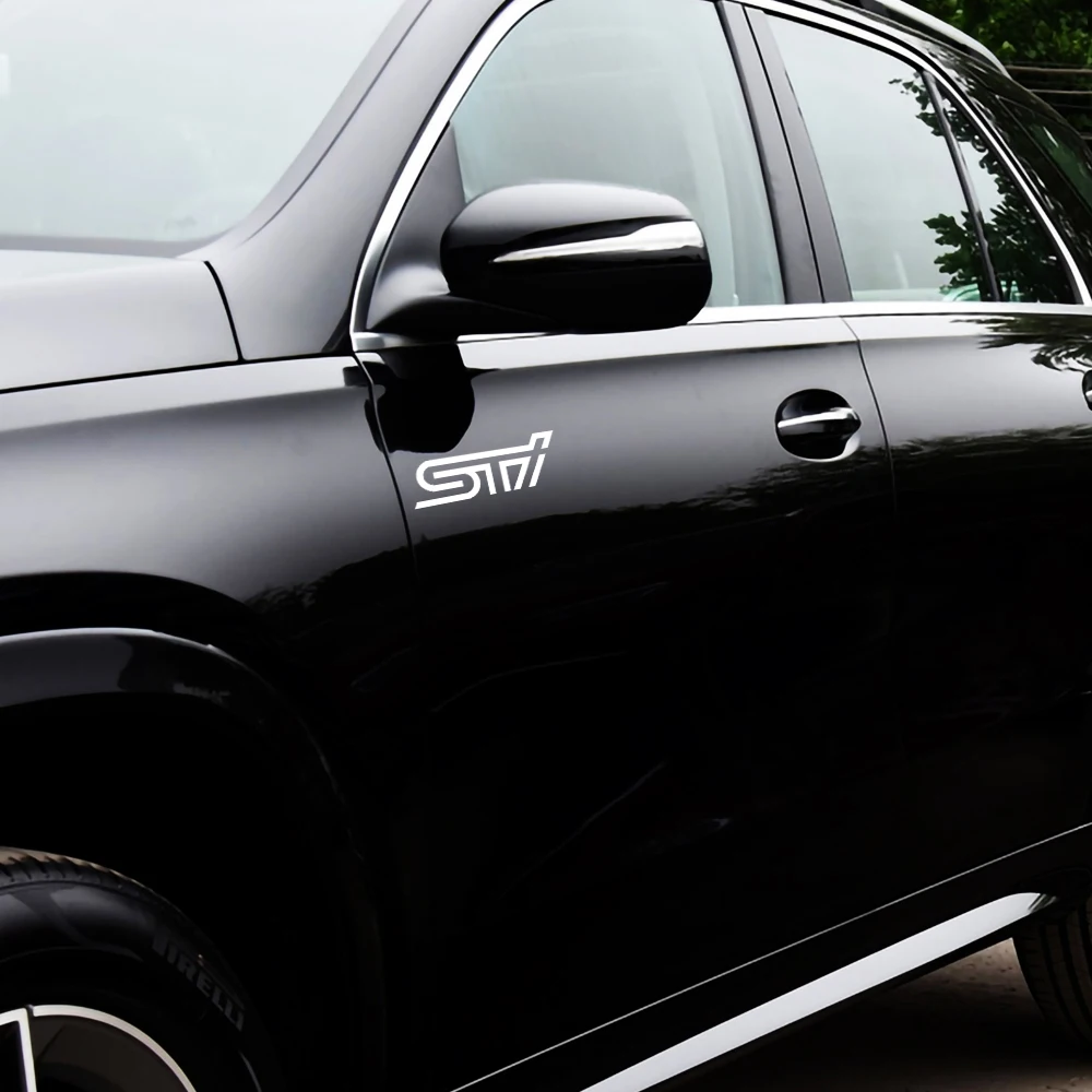2 шт. автомобиль STI значок тела сзади Turnk Декор Стикеры окна боковое окно наклейки
