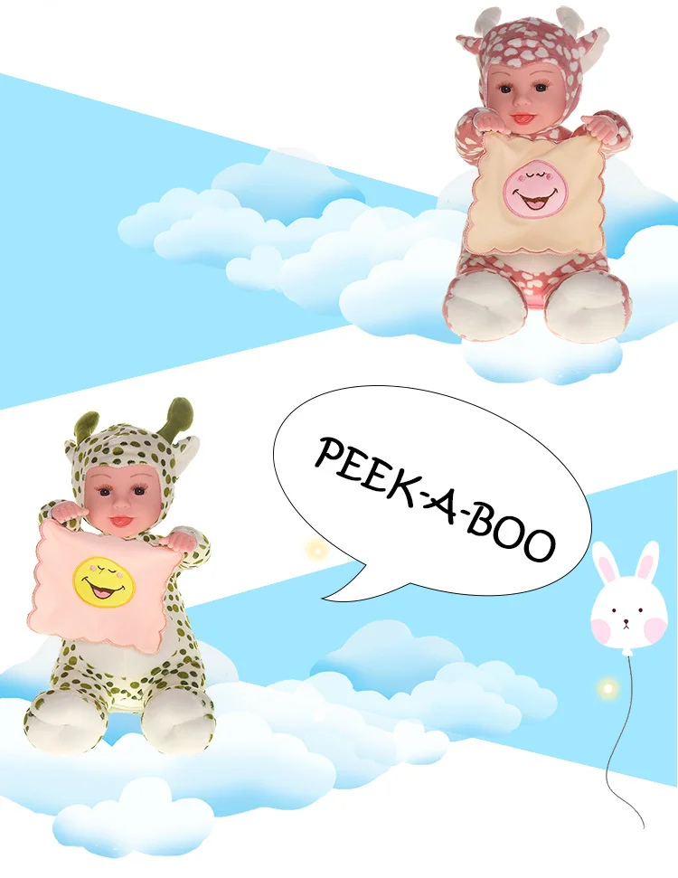 Peek a Boo говорящее животное кукла играть в прятки мягкие игрушки милый мультфильм животное игрушка электрическая музыкальная игрушка Подарки для детей