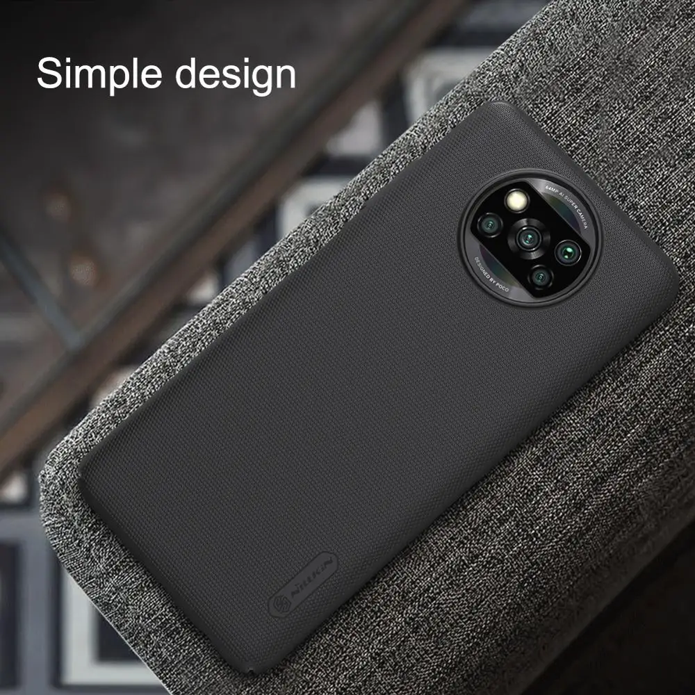 

for Xiaomi POCO X3 NFC Case Casing Nillkin Frosted Shield Hard PC Slim Phone Back Cover Cases for Xiaomi POCO X3 NFC Global