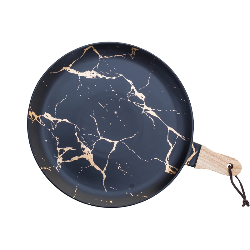 Керамические блюда и тарелки в Европейском стиле белые черные золотые