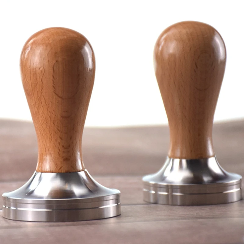 

Новинка 2019, молоток для кофейного порошка с ручкой из массива дерева, основание для темпера из нержавеющей стали 304