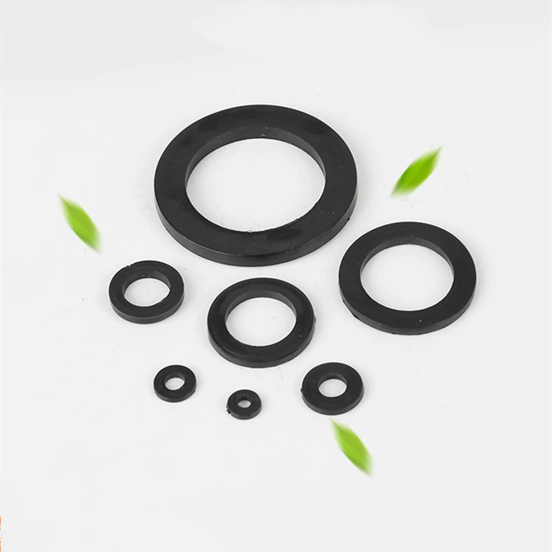 20x Flat Ring Rubber Gasket Spacer Insulation Pad Sealing Washer ID 2mm to 40mm Black