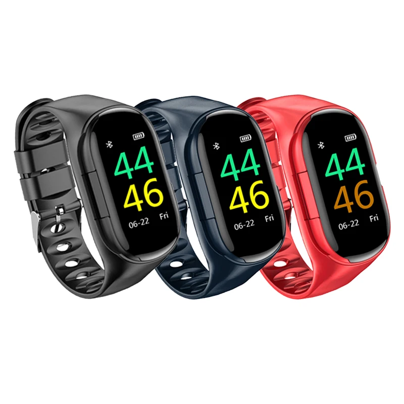 

2 IN 1 Smart Watch + Bluetooth Earphone, Heart Rate Monitor M1 Smart Bracelet Fitness Tracker Sport Smart Band For IOS Android