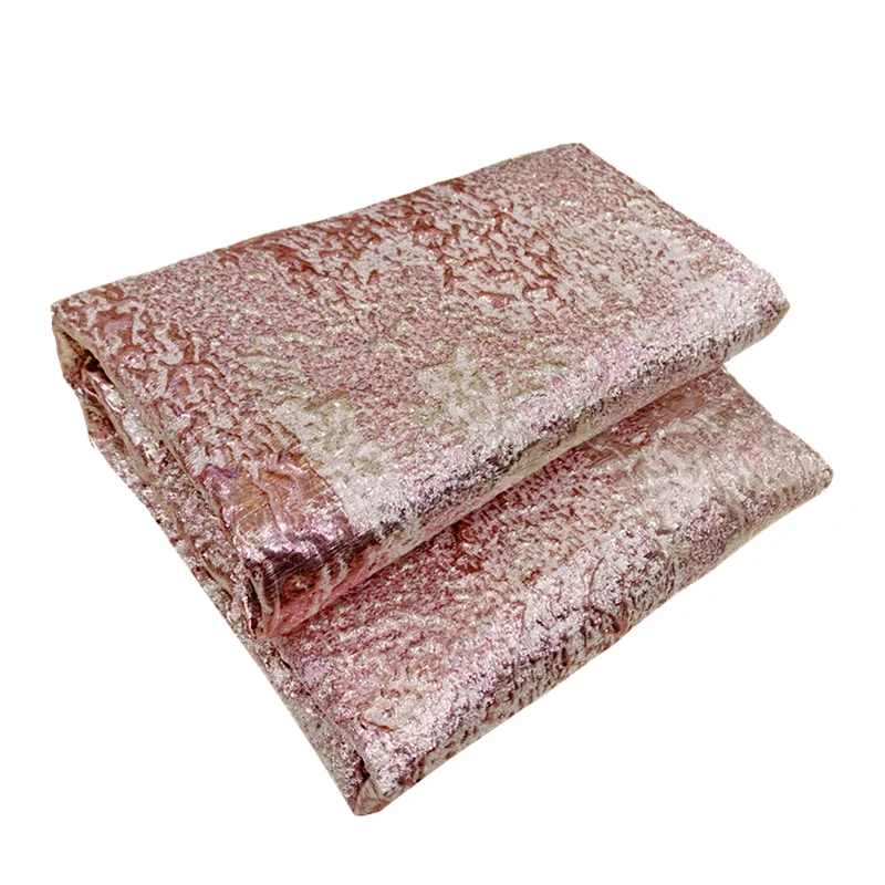 

Elegant bumpy three-dimensional gold silk bubble yarn-dyed jacquard fabric, sewing fabric factory shop is not out of stock