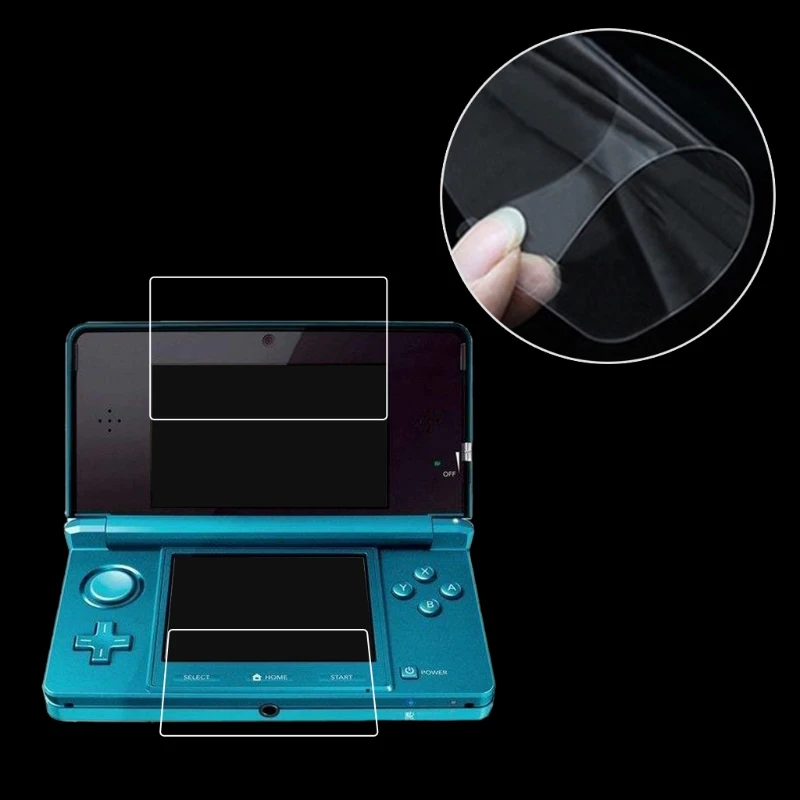 

H7JA Clear Film Top+Bottom LCD Screen Protector For New 3DSLL/XL Console