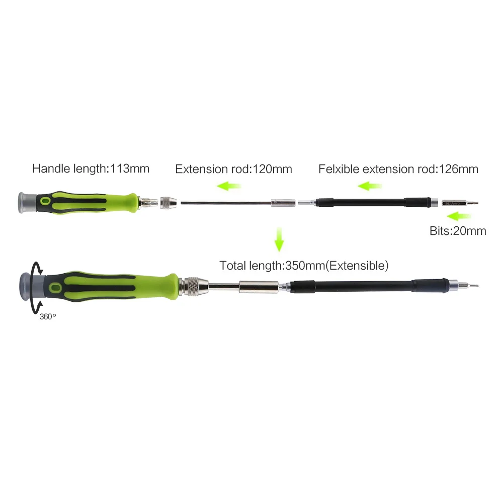 BST-8913 45 в 1 Набор прецизионных отверток гибкий вал для дрели разборка