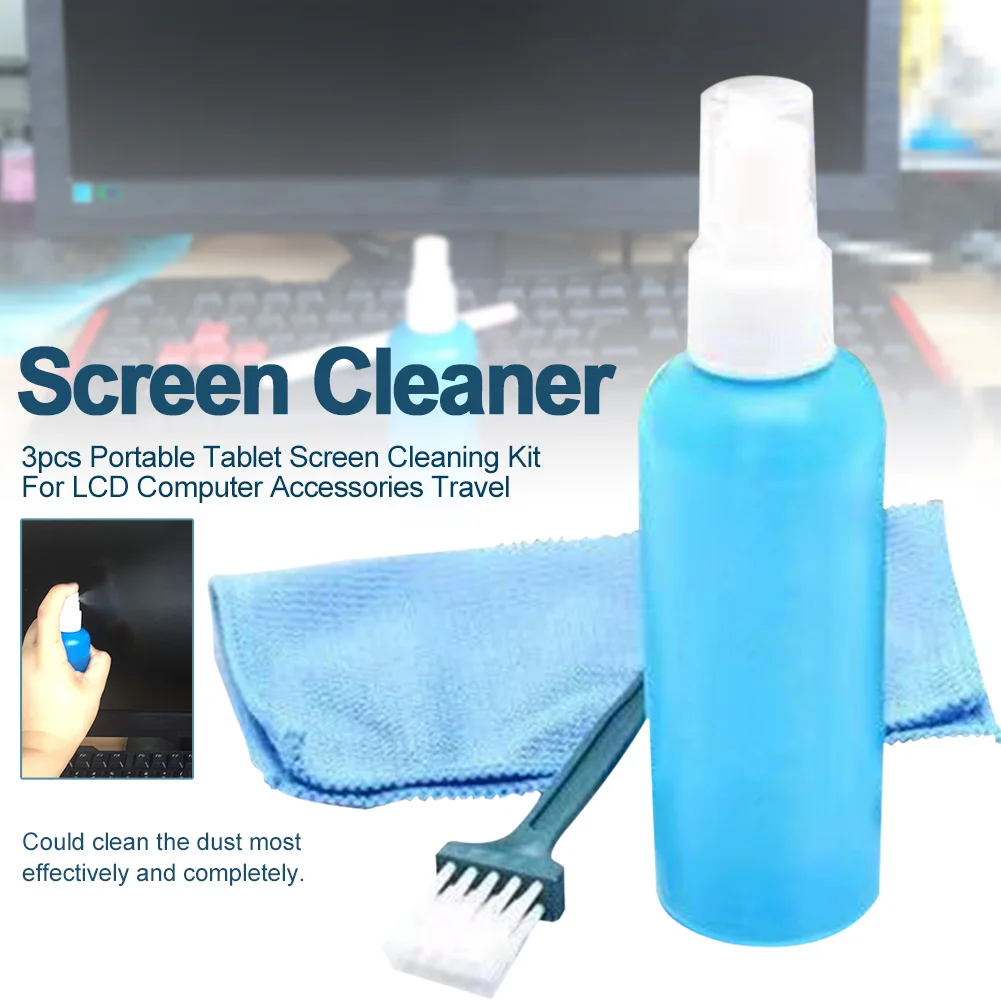 3 шт. для ЖК дисплея бытовой с кистью из микрофибры компьютерные аксессуары набор